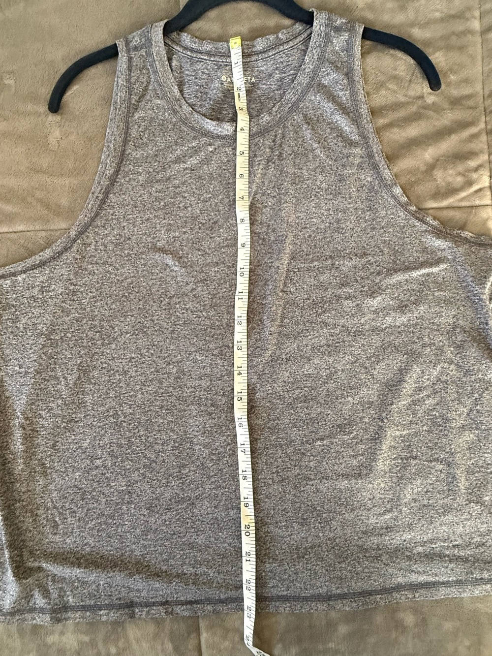 Athleta Heather Gray Performance Tank Top Size XL - Picture 4 of 5